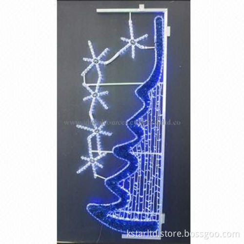 Holiday motif light, 200 x 77cm, for holiday decoration along main street, 110 to 220V